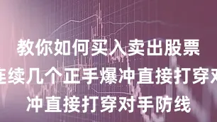 教你如何买入卖出股票的方法连续几个正手爆冲直接打穿对手防线